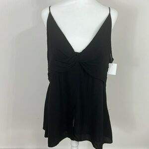 NWT Zara TRF Black Sleeveless Strappy Black Dressy Tank Top Small XL NWT